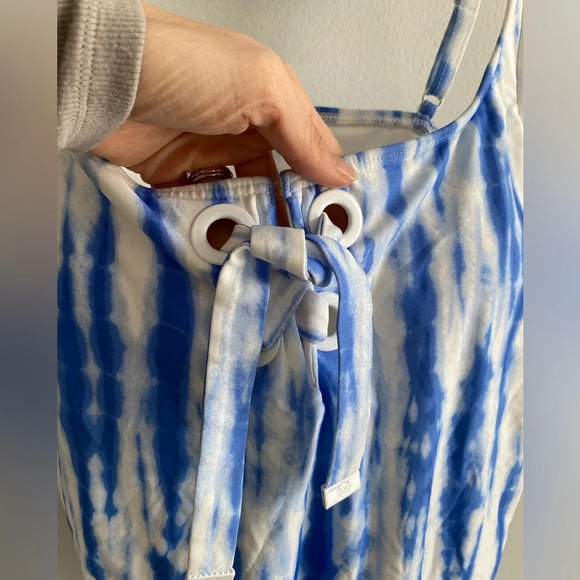 NWT MICHAEL Kors Striped Blue and White Tankini Swimsuit Size S - Picture 5 of 15